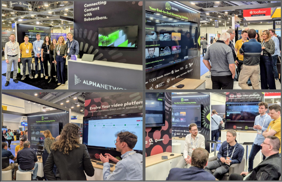 Alpha Networks at NAB 2026 in Las Vegas. Gecko. Tucano.