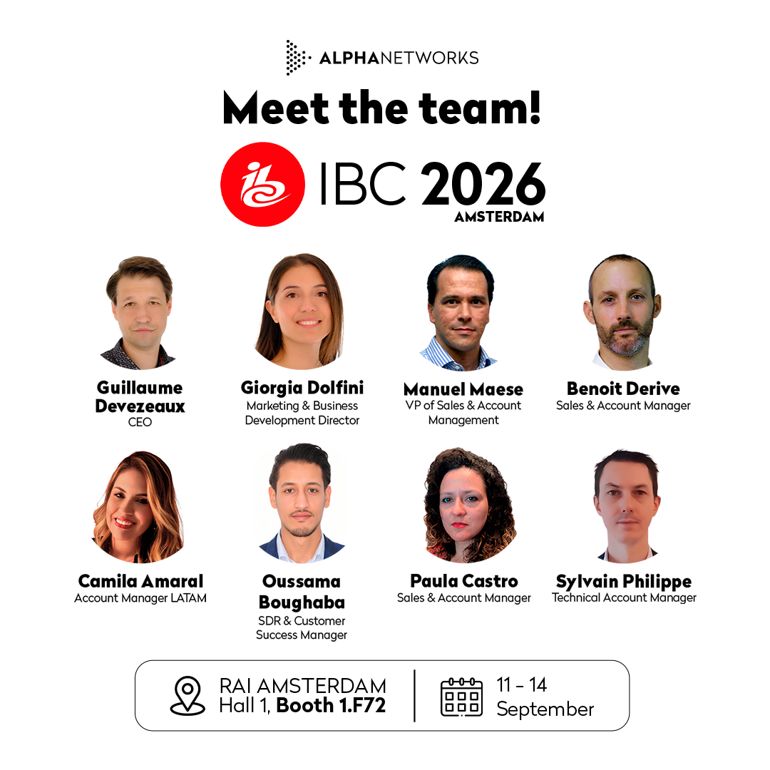 Meet the Alpha Networks Team at IBC Amsterdam