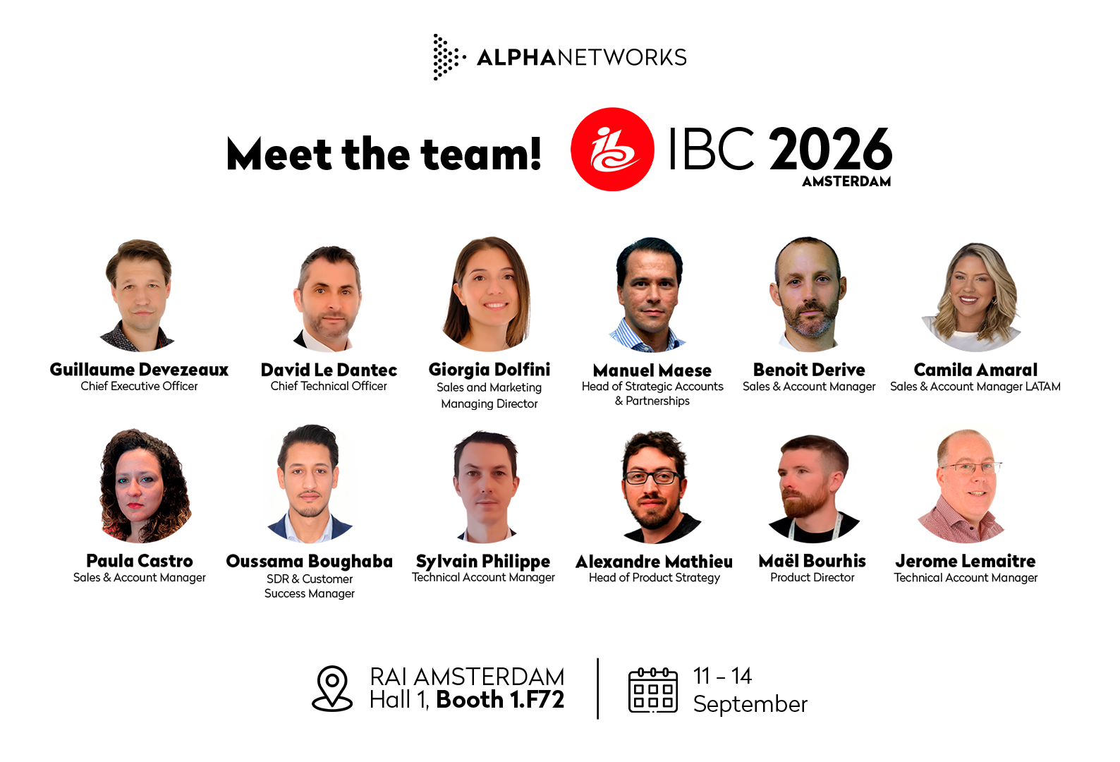 Meet the Alpha Networks Team at IBC Amsterdam 2026