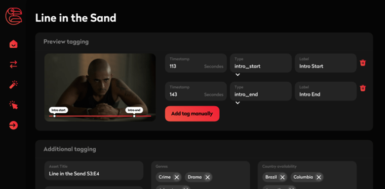 Metadata enrichment with Alpha Networks Tucano modular platform Enrich service. Video tagging, detect intro and end credits